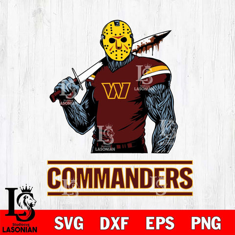 Washington Football Team Jason Voorhees 7 Svg Eps Dxf Png File, Digital Download