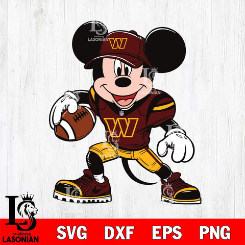 Washington Football Team Mickey Mouse Svg Eps Dxf Png File, Digital Download, Instant Download