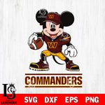 Washington Football Team Mikey Mouse Disney, Svg Eps Dxf Png File, Digital Download