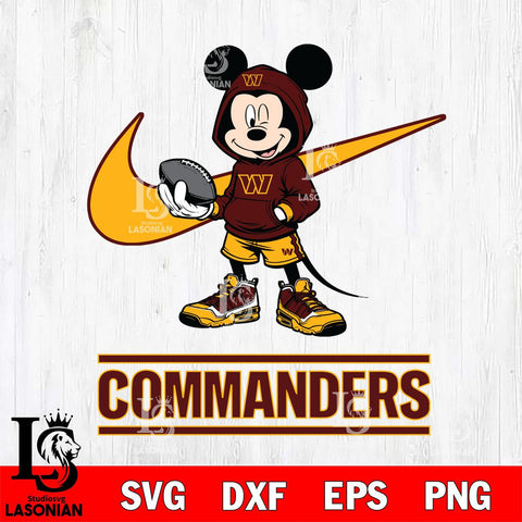 Washington Football Team Mikey Mouse Disney NIKE, Svg Eps Dxf Png File, Digital Download