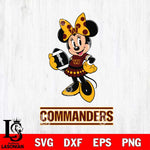 Washington Football Team Minnie Mouse, Svg Eps Dxf Png File, Digital Download