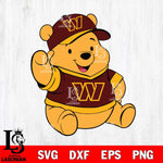 Washington Football Team Pooh Bear Svg Eps Dxf Png File, Digital Download, Instant Download