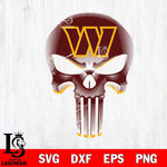 Washington Football Team Punisher Skull SVG