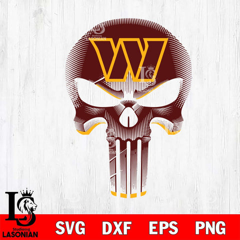 Washington Football Team Punisher Skull SVG