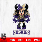 Washington Huskies Beauty Minnie Mouse Svg Eps Dxf Png File, Digital Download, Instant Download