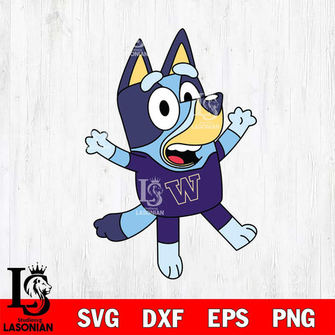 Washington Huskies Bluey 3 Svg Eps Dxf Png File, Digital Download, Instant Download