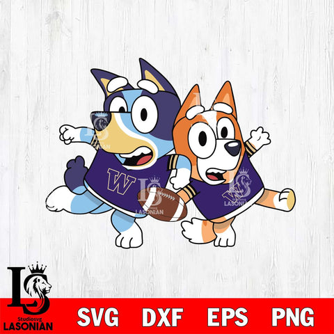 Washington Huskies Bluey Svg Eps Dxf Png File, Digital Download, Instant Download