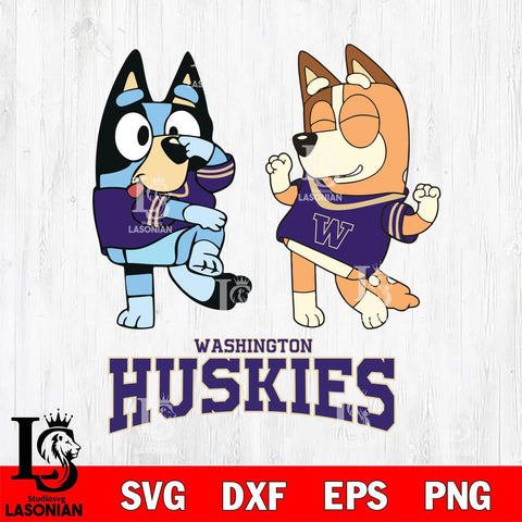 Washington Huskies Bluey Chilli Sport Svg Eps Dxf Png File, Digital Download, Instant Download