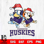 Washington Huskies Bluey Christmas Holiday Svg Eps Dxf Png File, Digital Download