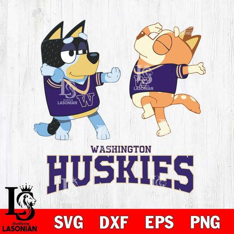 Washington Huskies Bluey Dance Svg Eps Dxf Png File, Digital Download, Instant Download