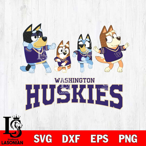 Washington Huskies Bluey Dance Mode Squats Svg Eps Dxf Png File, Digital Download, Instant Download