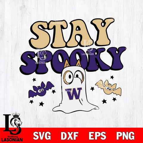 Washington Huskies Bluey Halloween Stay Spooky Svg Eps Dxf Png File, Digital Download, Instant Download