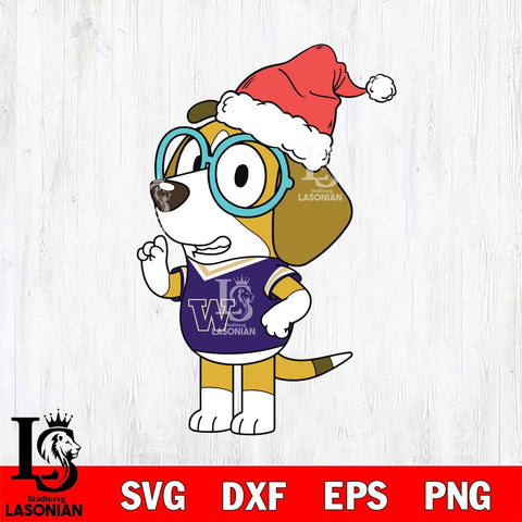 Washington Huskies Bluey Honey Christmas Svg Eps Dxf Png File, Digital Download, Instant Download