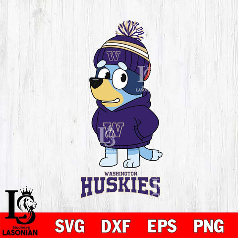 Washington Huskies Bluey Hoodie rugby Svg Eps Dxf Png File, Digital Download ,Instant Download, Cricut File