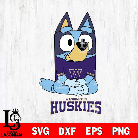 Washington Huskies Bluey Styles Football Svg Eps Dxf Png File,NCAA Svg Files,Bluey svg ,Digital Download ,Instant Download, Cricut File