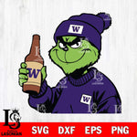 Washington Huskies Boujee Grinch 5 Svg Eps Dxf Png File, Digital Download, Instant Download