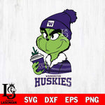 Washington Huskies Boujee Grinch Christmas Cut Files Cricut, Svg Dxf Eps Png file, Digital download , Silhouette