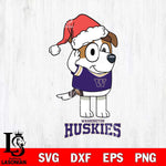 Washington Huskies Christmas Bluey Jack Sport Cut Files,Bluey Cricut,Christmas Svg , Bluey svg , Digital Download, dxf eps png pdf file