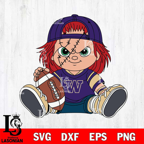 Washington Huskies Chucky Horror 11 Svg Eps Dxf Png File, NCAA svg, Digital Download, Instant Download