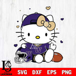 Washington Huskies Cute Hello Kitty Football Svg Eps Dxf Png File, NCAA svg, Digital Download, Instant Download