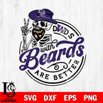 Washington Huskies Dad With Beard Are Better Svg Eps Dxf Png File, Digital Download, Instant Download