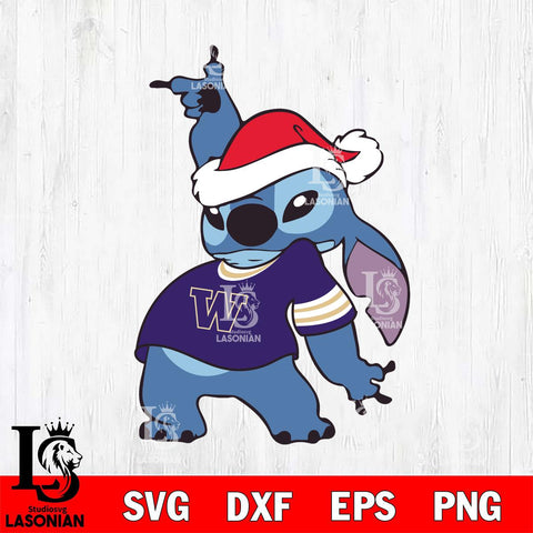 Washington Huskies Disney Lilo & Stitch Christmas Svg Eps Dxf Png File, Digital Download, Instant Download