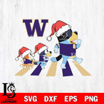 Washington Huskies Family Bluey Walking Christmas Svg Eps Dxf Png File, Digital Download, Instant Download