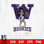 Washington Huskies Fan Girl Svg Eps Dxf Png File, Digital Download, Instant Download