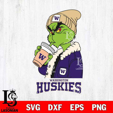 Washington Huskies Grinch Bougie Football Svg Eps Dxf Png File, Digital Download, Instant Download