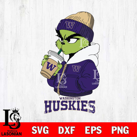 Washington Huskies Grinch Bougie Sport Svg Eps Dxf Png File, Digital Download, Instant Download