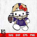 Washington Huskies Hello Kitty sport 11 Svg Eps Dxf Png File, NCAA svg, Digital Download, Instant Download