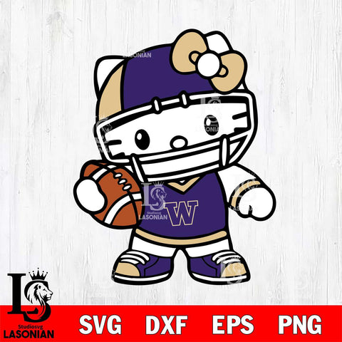 Washington Huskies Hello Kitty sport 2 Svg Eps Dxf Png File, NCAA svg, Digital Download, Instant Download