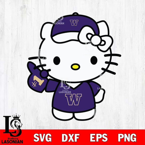 Washington Huskies Hello Kitty sport 5 Svg Eps Dxf Png File, NCAA svg, Digital Download, Instant Download