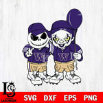 Washington Huskies Jack Skellington And Pennywise Football Svg Eps Dxf Png File, NCAA svg, Digital Download, Instant Download