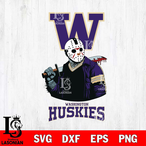 Washington Huskies Jason Voorhees 10 Svg Eps Dxf Png File, Digital Download