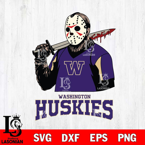 Washington Huskies Jason Voorhees 11 Svg Eps Dxf Png File, Digital Download