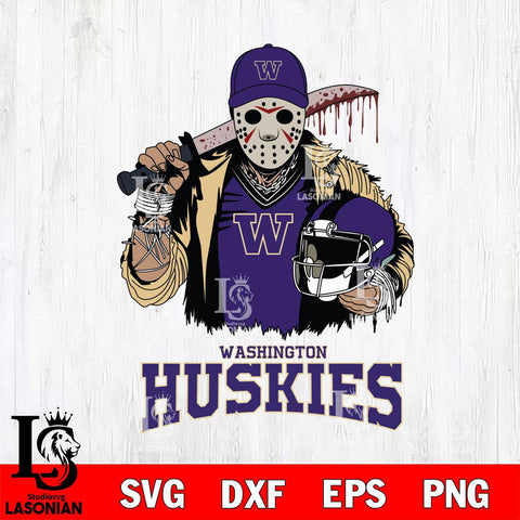 Washington Huskies Jason Voorhees 2 Svg Eps Dxf Png File, Digital Download