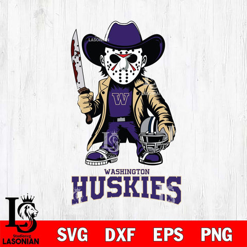 Washington Huskies Jason Voorhees 3 Svg Eps Dxf Png File, Digital Download