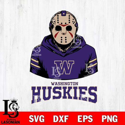 Washington Huskies Jason Voorhees 4 Svg Eps Dxf Png File, Digital Download