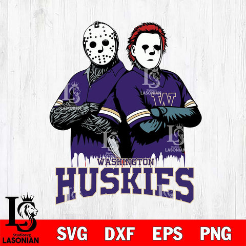 Washington Huskies Jason Voorhees 8 Svg Eps Dxf Png File, Digital Download