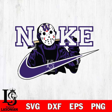 Washington Huskies Jason Voorhees Nike Svg Eps Dxf Png File, Digital Download, Instant Download