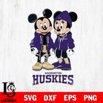 Washington Huskies Mickey Minnie Mouse Rugby Svg Eps Dxf Png File, NCAA svg , File Cut , Digital Download , Instant Download, Cut Svg Files