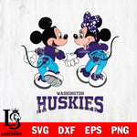 Washington Huskies Mickey Minnie Valentine Rugby Svg Eps Dxf Png File, Digital Download ,Instant Download, Cricut File