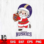 Washington Huskies Santa Claus Cute Svg dxf eps png pdf file,NCAA svg,Digital Download,Cricut file