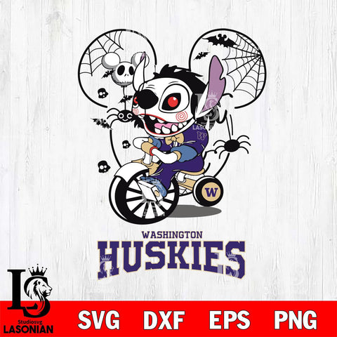 Washington Huskies Stitch Jigsaws Halloween Svg Eps Dxf Png File, Digital Download, Instant Download