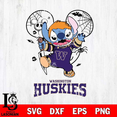 Washington Huskies Stitch Michael Halloween Svg Eps Dxf Png File, Digital Download, Instant Download