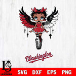 Washington Nationals Anglel Black Fan Girl Betty Boop