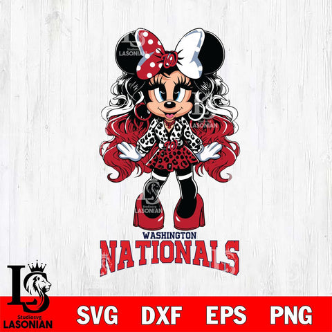 Washington Nationals Beauty Minnie Mouse Svg Eps Dxf Png File, Digital Download, Instant Download