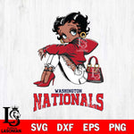 Washington Nationals Betty Boop Black Fan Girl Svg Eps Dxf Png File, Digital Download, Instant Download