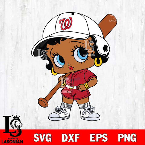 Washington Nationals Betty Boop MLB 2 Svg Eps Dxf Png File, MLB svg, Digital Download, Instant Download